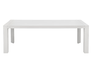 Sunpan Merano Outdoor Aluminum Dining Table Slatted Top Patio Seating for Eight Guests 110968