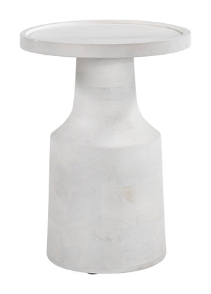 Zuo Modern Cala Round Solid Mango Wood Side Table Minimalist Accent for Living Room or Bedroom 110971
