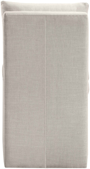 Meridian Furniture Nelori Upholstered Dining Chair Linen Performance Fabric Solid Wood Frame Modern Room Beige 11097Beige-C