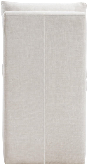Meridian Furniture Nelori Upholstered Dining Chair Linen Performance Fabric Solid Wood Frame Modern Room Cream 11097Cream-C