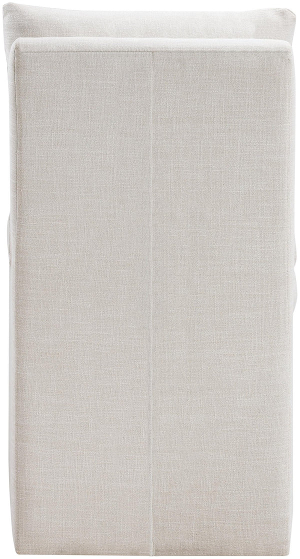 Meridian Furniture Nelori Upholstered Dining Chair Linen Performance Fabric Solid Wood Frame Modern Room Cream 11097Cream-C