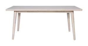 Roms Rectangular Dining Table Whitewashed Mdf Rubberwood Seats 6 Modern Deco