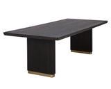 Kalla Dining Table - Rectangular - Charcoal - 96" 110990 Sunpan