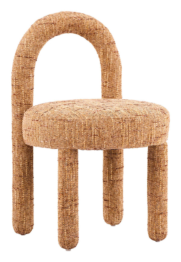 Zuo Modern Curco Chenille Upholstered Dining Chairs Set of 2 Deco Style Eucalyptus Wood Frame 110992