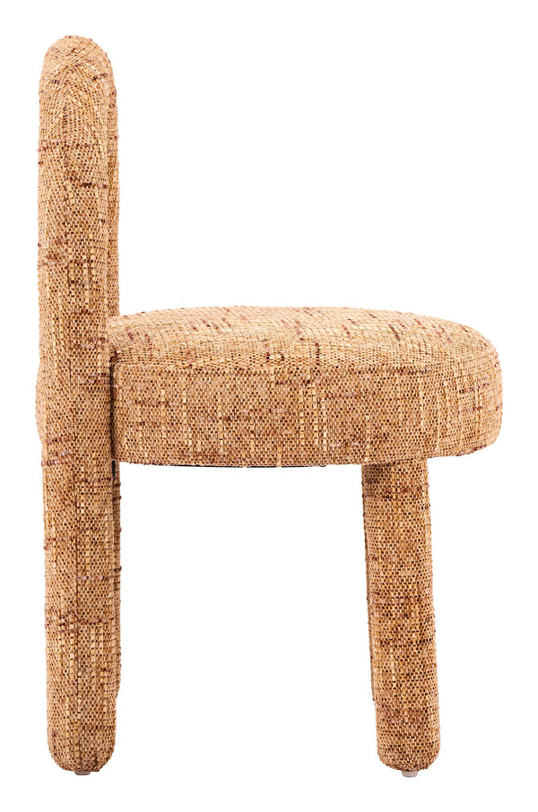Curco Chenille Upholstered Dining Chairs Set of 2 Deco Style Eucalyptus Wood Frame