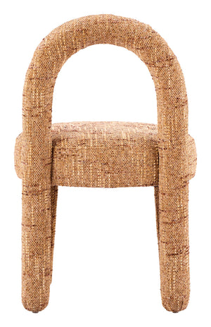 Curco Chenille Upholstered Dining Chairs Set of 2 Deco Style Eucalyptus Wood Frame