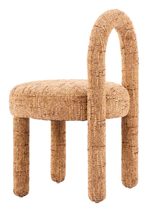 Curco Chenille Upholstered Dining Chairs Set of 2 Deco Style Eucalyptus Wood Frame