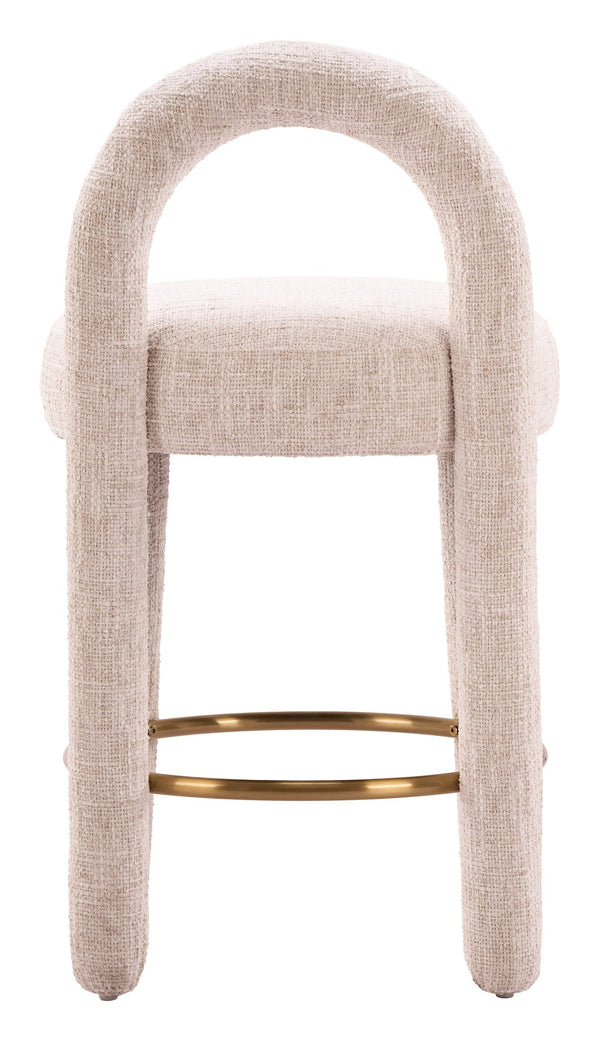 Curco Upholstered Counter Stools Set of 2 with Polyester Fabric and Wood Steel Frame