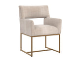 Greco Dining Armchair - Naya Check Cream 110994 Sunpan