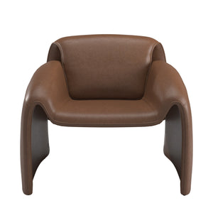 Homelegance Gainsborough Sculpted Bentwood Accent Chair Upholstered Modern Living Room Lounge Seat Brown 110C-BR