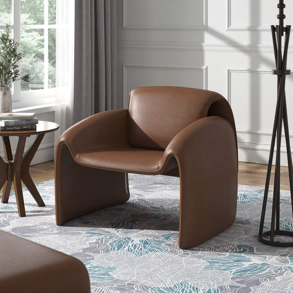 Gainsborough Sculpted Bentwood Accent Chair Upholstered Modern Living Room Lounge Seat