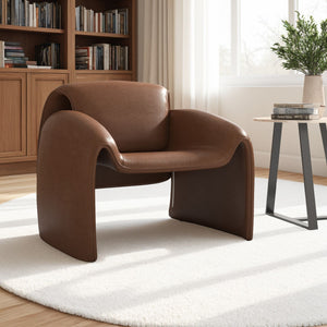 Gainsborough Sculpted Bentwood Accent Chair Upholstered Modern Living Room Lounge Seat