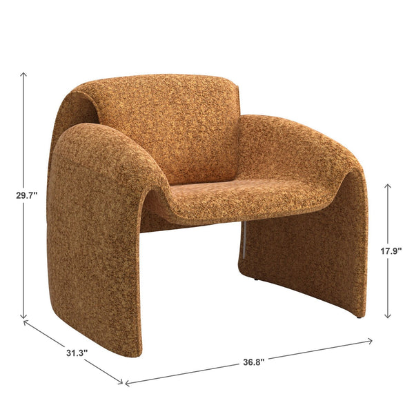 Gainsborough Sculpted Bentwood Accent Chair Upholstered Modern Living Room Lounge Seat