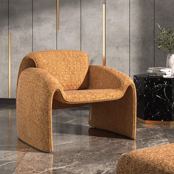Gainsborough Sculpted Bentwood Accent Chair Upholstered Modern Living Room Lounge Seat