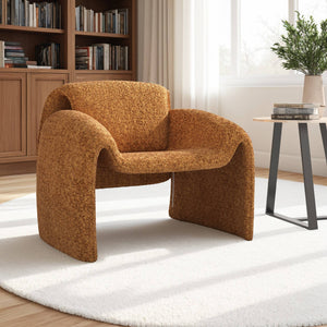 Gainsborough Sculpted Bentwood Accent Chair Upholstered Modern Living Room Lounge Seat