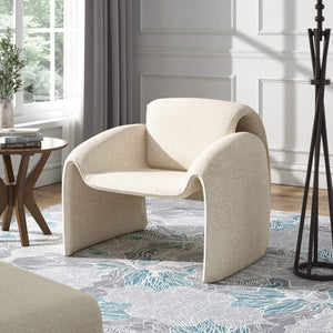 Gainsborough Sculpted Bentwood Accent Chair Upholstered Modern Living Room Lounge Seat
