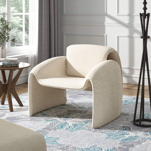Gainsborough Sculpted Bentwood Accent Chair Upholstered Modern Living Room Lounge Seat