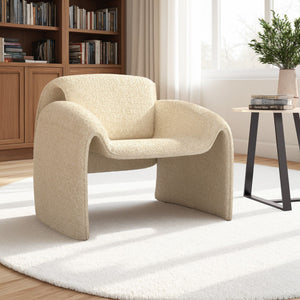 Gainsborough Sculpted Bentwood Accent Chair Upholstered Modern Living Room Lounge Seat