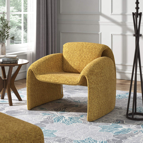 Gainsborough Sculpted Bentwood Accent Chair Upholstered Modern Living Room Lounge Seat