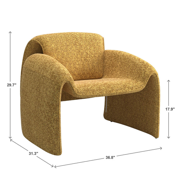 Gainsborough Sculpted Bentwood Accent Chair Upholstered Modern Living Room Lounge Seat