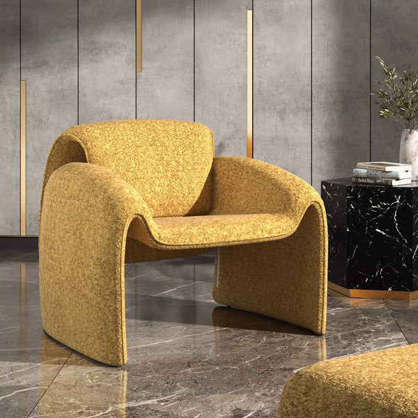 Gainsborough Sculpted Bentwood Accent Chair Upholstered Modern Living Room Lounge Seat