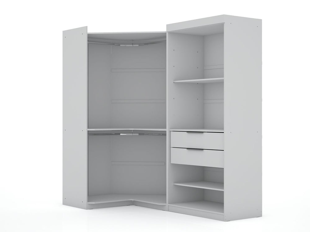 Manhattan Comfort Mulberry Contemporary - Modern Wardrobe/ Armoire/ Closet White 110GMC1