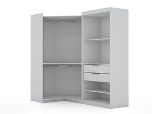 Manhattan Comfort Mulberry Contemporary - Modern Wardrobe/ Armoire/ Closet White 110GMC1
