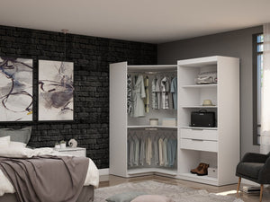 Manhattan Comfort Mulberry Contemporary - Modern Wardrobe/ Armoire/ Closet White 110GMC1