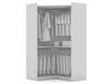 Manhattan Comfort Mulberry Contemporary - Modern Wardrobe/ Armoire/ Closet White 110GMC1