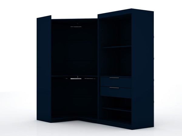 Manhattan Comfort Mulberry Contemporary - Modern Wardrobe/ Armoire/ Closet Tatiana Midnight Blue 110GMC4