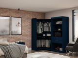 Manhattan Comfort Mulberry Contemporary - Modern Wardrobe/ Armoire/ Closet Tatiana Midnight Blue 110GMC4
