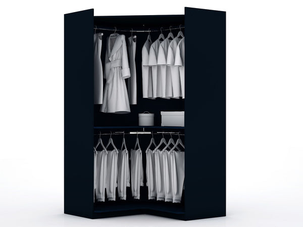 Manhattan Comfort Mulberry Contemporary - Modern Wardrobe/ Armoire/ Closet Tatiana Midnight Blue 110GMC4