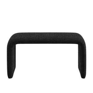 Gainsborough Sculptural Boucle Ottoman Curved Accent Seat for Modern Living Rooms