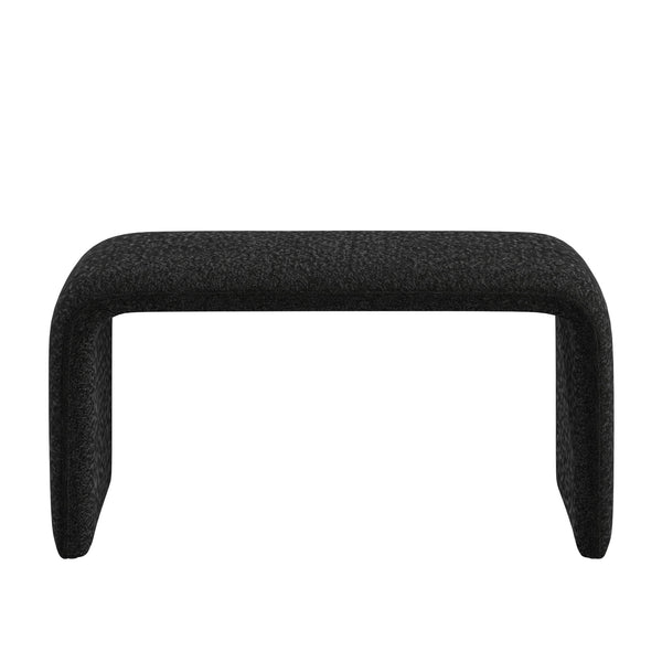 Gainsborough Sculptural Boucle Ottoman Curved Accent Seat for Modern Living Rooms