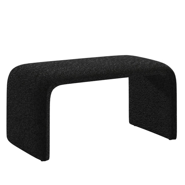 Gainsborough Sculptural Boucle Ottoman Curved Accent Seat for Modern Living Rooms