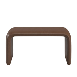 Gainsborough Sculptural Boucle Ottoman Curved Accent Seat for Modern Living Rooms