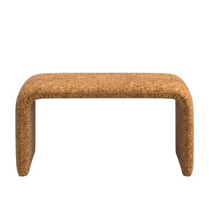 Gainsborough Sculptural Boucle Ottoman Curved Accent Seat for Modern Living Rooms