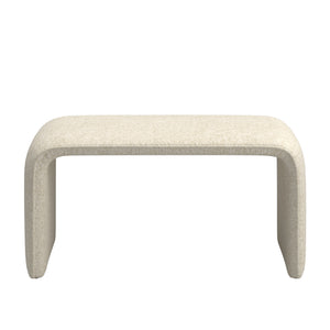 Gainsborough Sculptural Boucle Ottoman Curved Accent Seat for Modern Living Rooms
