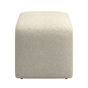 Gainsborough Sculptural Boucle Ottoman Curved Accent Seat for Modern Living Rooms