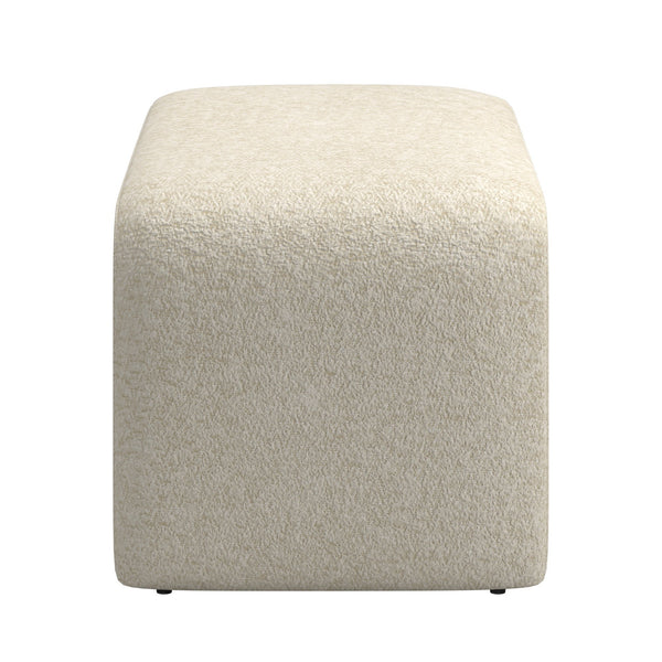 Gainsborough Sculptural Boucle Ottoman Curved Accent Seat for Modern Living Rooms