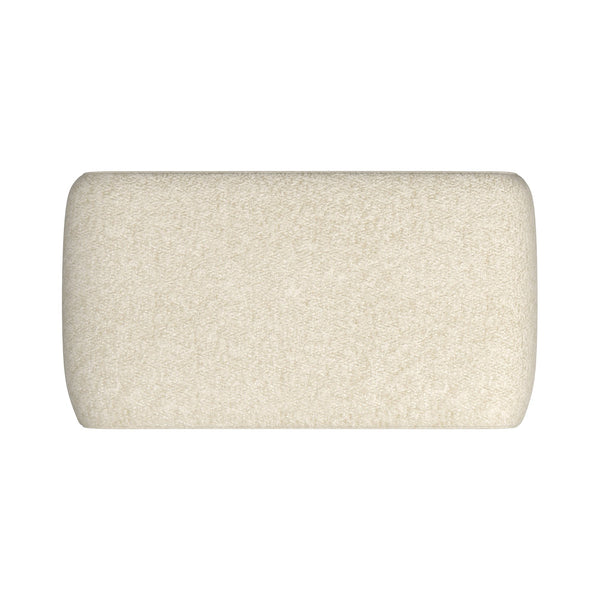 Gainsborough Sculptural Boucle Ottoman Curved Accent Seat for Modern Living Rooms