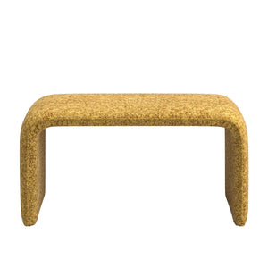 Gainsborough Sculptural Boucle Ottoman Curved Accent Seat for Modern Living Rooms