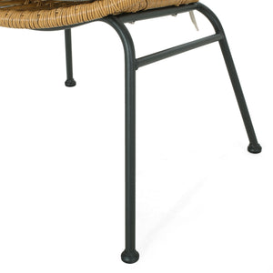 English Elm Christopher Knight Home® - BANYA Light Brown PE Rattan Chair Set with Iron Frame, Waterproof Fabric, Modern Loop Design for Outdoor Elegance 70431.00LBRN