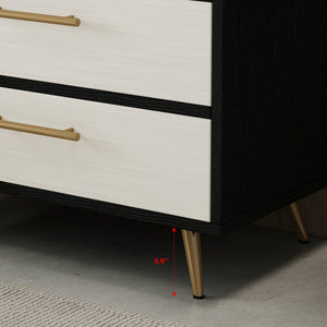 English Elm Modern Freestanding Bathroom Vanity Sintered Stone Top Ceramic Sink Gold Legs W3136S00048