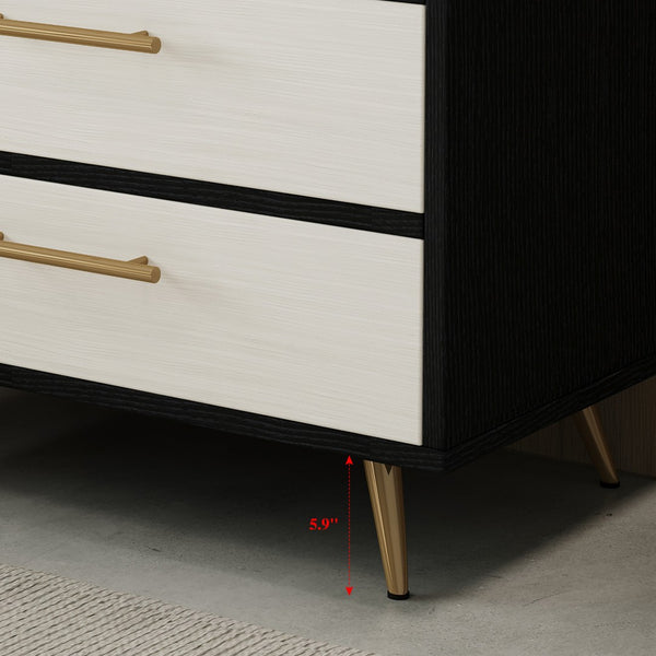 English Elm Modern Freestanding Bathroom Vanity Sintered Stone Top Ceramic Sink Gold Legs W3136S00048