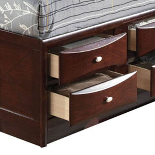 English Elm Ireland Espresso Finish Platform Bed With Ample Storage For Organized, Stylish Bedrooms B2726S00393