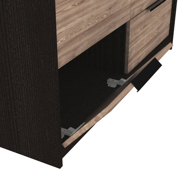 English Elm Marion Multicolor Slide And Pull Dresser With Four Drawers - Stylish Storage For Small Spaces B128S00104