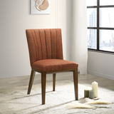 English Elm Ashcroft Furniture - Elmwood Orange Fabric Dining Chair (Set Of 2)