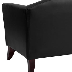 English Elm HERCULES Imperial Series LeatherSoft Chair - Modern Stylish Seating for Office & Home Comfort Black 111-1-BK-GG