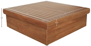 Meridian Furniture Mirella Solid Teak Square Outdoor Coffee Table Low Profile Patio Lounge Accent 111-CT